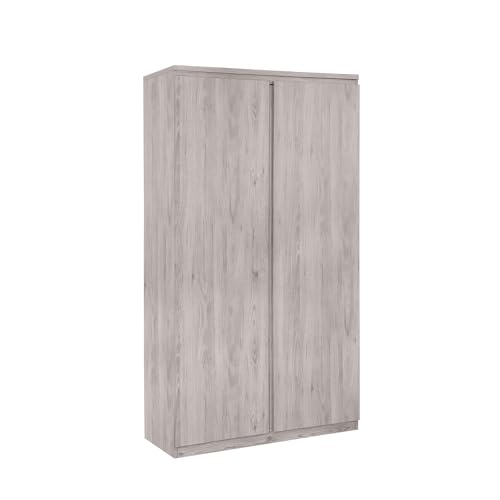Julian Bowen Jupiter 2 Door Wardrobe - Grey Oak Effect Wardrobes