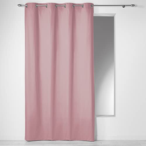 Douceur d'Intérieur - Panama Cotton Eyelet Curtain - 140 x 240 cm, Ceramic, Dragée, 140x2x140 cm