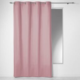 Douceur d'Intérieur - Panama Cotton Eyelet Curtain - 140 x 240 cm, Ceramic, Dragée, 140x2x140 cm