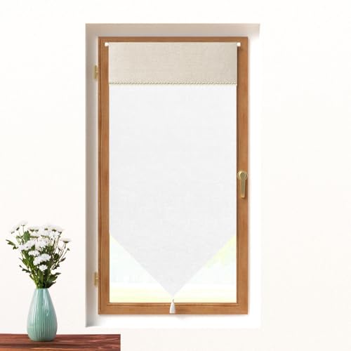 Soleil d'ocre, Elena Pure Cotton Half Curtain 45 x 90 cm