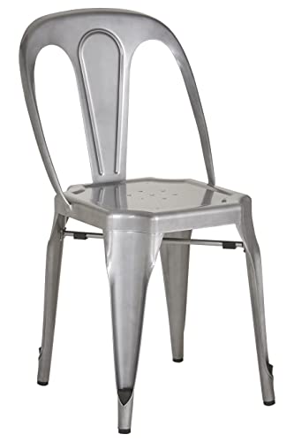 Premier Housewares Steel Camping Chair Grey Garden Chairs Deck Chair For Home Modern Outdoor Chair For Daily Use Carved Backrest Outdoor Chairs Daily Use Garden Chair w42 x d46 x h84cm