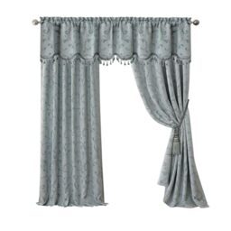 "Elrene Home Fashions 26865901467 Blackout Energy Efficient Room Darkening Rod Pocket Window Curtain Drape Regal Jacquard Woven, 52"" x 84"", Blue, Fabric, 52 in x 84 in (1 panel)"