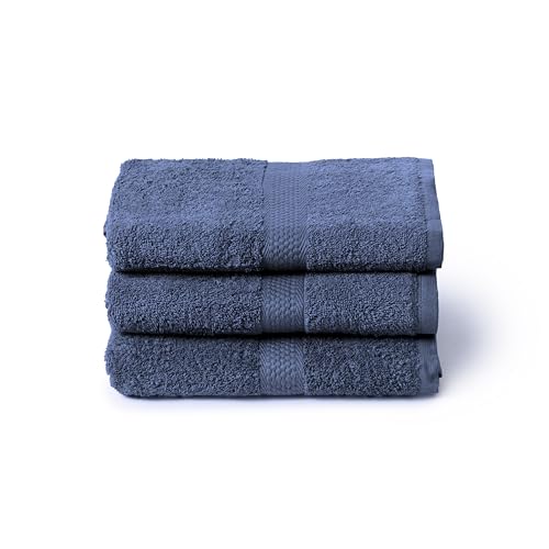 Caleffi 3X Large Bath Towel Set, 55x105cm, 100% Cotton Bath Set - Soft and Absorbent, Great for Bathroom, Face and Daily Use, Shower Towel, Large Towel