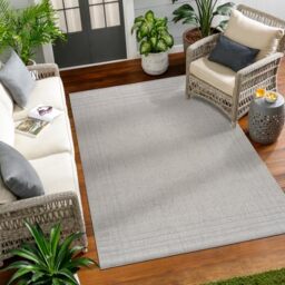 Livabliss Erzin Indoor Outdoor Rug - Boho Runner Rugs for Living Room 78x213 cm Dining, Hallway Carpet, Patterned Neutral and Coloured Rugs, Waterproof, Stain Durable - Light Grey and Ivory