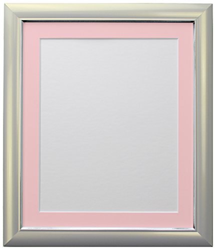 FRAMES BY POST Soda Picture Photo and Poster Frame, Plastic, Silver with Pink Mount, 30 x 24 Inch Image Size A2