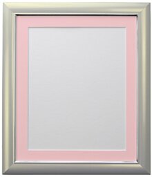 FRAMES BY POST Soda Picture Photo and Poster Frame, Plastic, Silver with Pink Mount, 30 x 24 Inch Image Size A2