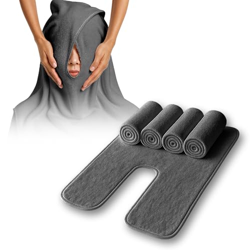 Efforest Facial Towels for Estheticians Soft, Spa Towels for Face, Massage, Professional Esthetician Equipment, Microfiber (Grey)