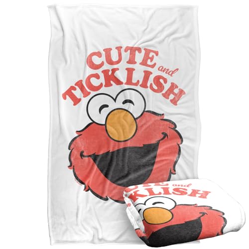 Sesame Street Tickle Me Elmo Cute And Ticklish Silky Touch Super Soft Throw Blanket 91 x 147 Cm