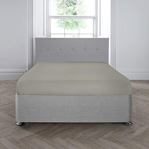 Appletree 200TC 35cm Deep Fitted Sheet, 100% Cotton Silver, Single