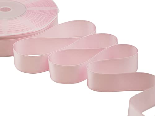 Furlanis - Double Satin Ribbon, Decoration, Gift, Christmas Packing, Wedding, Party, Made in Italy - Pink Baby, 25 mm x 25 m
