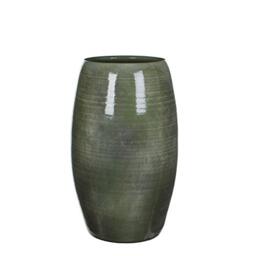 MICA Decorations Lester Vase Round Green - H50xD30cm