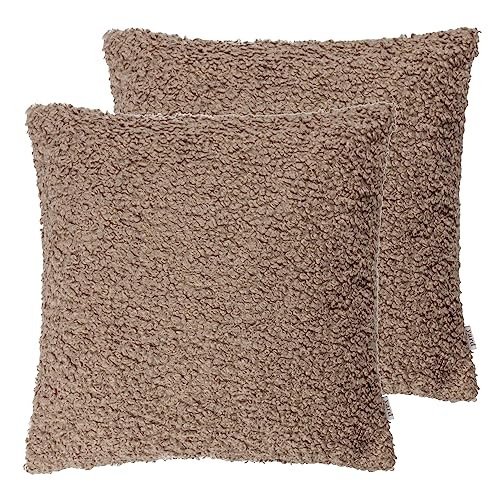 Yard Cabu Textured Boucle Polyester Filled Cushion - Twin Pack