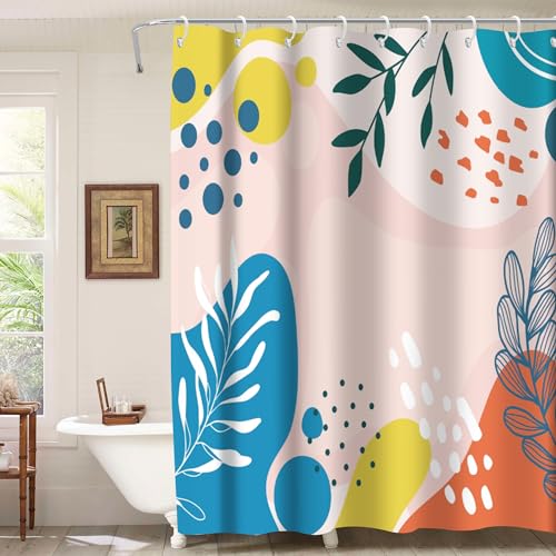 IFFVGX Shower Print Curtains 72WX72H Abstract-3 for Bathroom Room