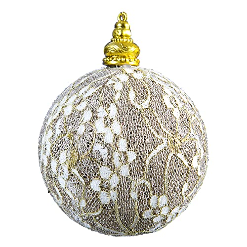 Eurofirany SW/W/Jane 1-2 Beige Plastic Christmas Baubles – 10.0 x 10.0 x 10.0 cm