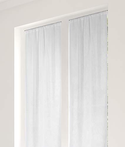 LINDER Curtain Window Treatments 100% Polyester White 60 x 200 cm