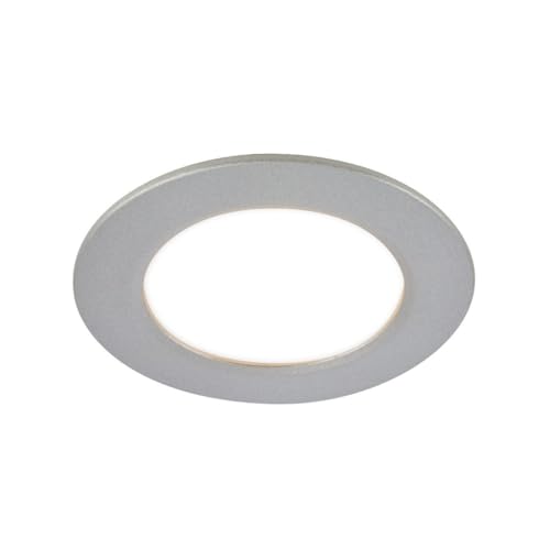 BRILONER - Set of 3 LED recessed spotlights, 230 V, LED Bathroom spotlights, IP44, Ceiling spotlights, Flat LED spotlights, Adjustable Light Colour, matt Chrome