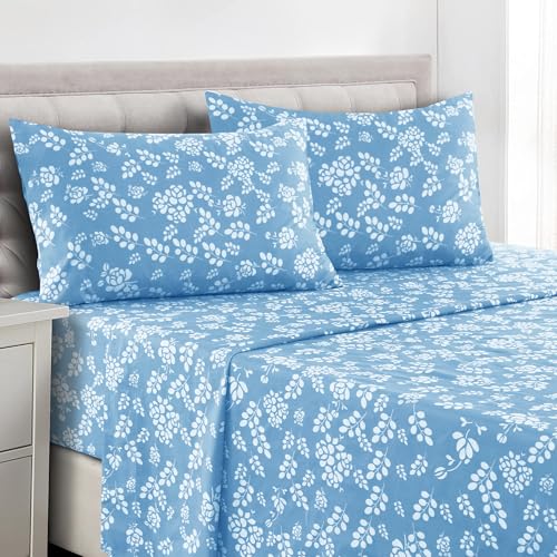 LUX D??cor Bedding Set for King Beds ??? 4-piece Ultra Soft Microfiber Bed Sheet Set with Flat Sheet, 16-inch Deep Fitted Sheet, and Pillowcases, Breathable, Bedroom Decor, Oeko-TEX
