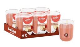 Bolsius - Cinnamon Apple - Light Brown - Set of 6 Scented Candles - 3.2″ × 2.8″ - Burn time: 25 Hours - with Natural extracts - Natural Vegetable Wax - Palm Oil Free