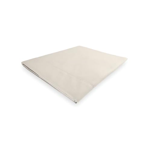 Soleil d'ocre Camille Flat Sheet, Cotton, Off-White, 180 x 290 cm