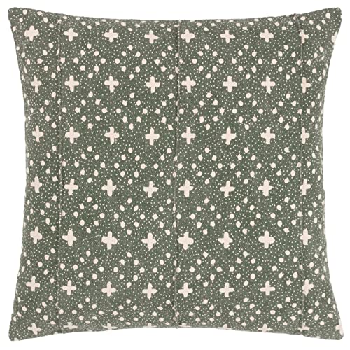 Yard furn Helm Cushion Cover Only - Textured Washed Cotton (Pecan - 50x50cm)