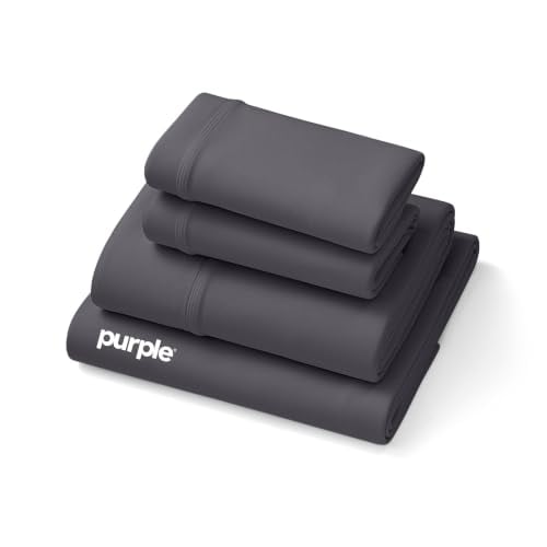 Purple SoftStretch Sheet Set, Twin/Twin XL, Cooling Rayon Blend Bed Sheets - Stretchy and Breathable, Moisture-Wicking, Designed for Your Purple Mattress, Fitted Sheet, Soft and Durable