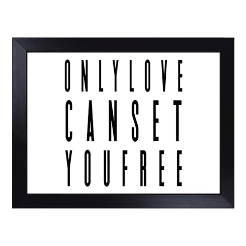 Lap Tray with Bean Bag Cushion, Untitled 1 Typography Quote - Handmade in the UK, Raised Wooden Edge, Padded Cushion, Heat-Resistant Wipe-Clean Surface, for Meals, Laptops and Crafts