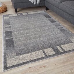 THE RUGS Ultra Soft Area Rug ??? Modern Luxury Fluffy Rug, Grey Plain Pattern Rugs for Living Room, Bedroom, Kids Room (60x110 cm, Grey)