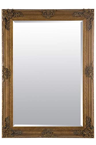Barcelona Trading Abbey Large Gold Shabby Chic Antique Style Wall/Over Mantle Mirror - 31in x 43in, GL106-3, 110 x 79