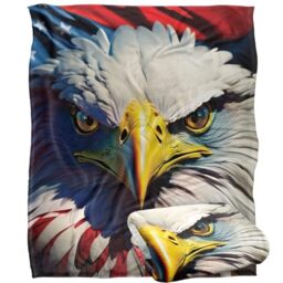 Jq Licensing - James Piazza Red,White And Blue Eagle Silky Touch Super Soft Throw Blanket 152 X 127 Cm