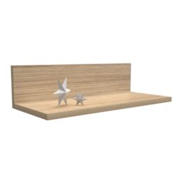 Mama Store Shelf Shelf 50 cm L-Shaped for Wall, Light Concrete, 50 cm x 22 cm x 20 cm