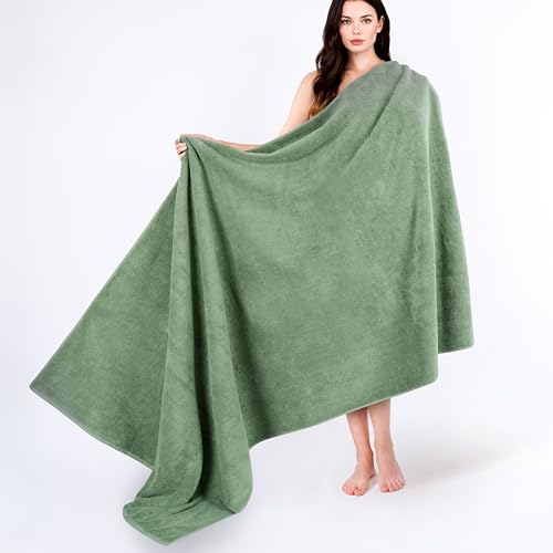Cotton Paradise Oversized Bath Sheet 100% Cotton 40x80 Clearance Bath Towel Sheet, Extra Large Bath Towel for Bathroom and Pool, Sage Green Bathsheet
