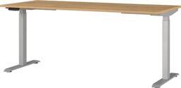 Germania Desk 7909-638, in Grandson oak repro/Silver, el. height-adjustable, 180 x 120 x 80 cm (WxHxD)