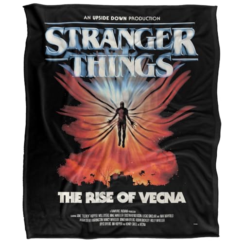 Stranger Things Vecna Rise Poster Silky Touch Super Soft Throw Blanket 152 X 127 Cm