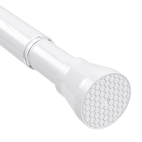 Tension Curtain Rod Tension Rods for Windows 28 to 48 Inch Curtain Rods No Drilling White Tension Rod Small Shower Rod Spring Rod Adjustable Curtain Rod Short Shower Tension Rods for Closet, Doorway