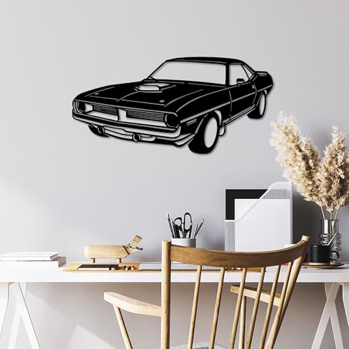 Hanah Home Stylish Black Decorative Metal Wall Accessory, 60 x 29 cm, 100% Metal, 1.5 mm Thickness, Lightweight and Durable, Perfect for Modern Decor