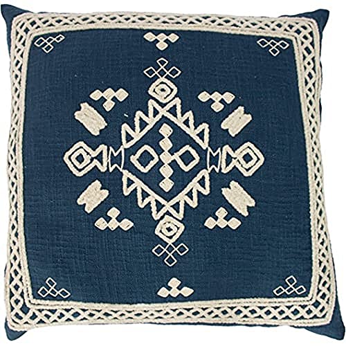 Riva Home Tahoe Feather Filled Cushion, Cotton, Polyester, Rayon, Teal