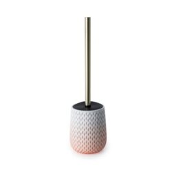 Blue Canyon Milano Pink Toilet Brush for Bathroom, Flexible Toilet Bowl Plastic Brush Head with Silicone Bristles for Deep Cleaning, Compact Size, Elegant Design with Odour Free Holder
