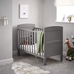 Obaby Grace Mini Cot Bed - Taupe Grey, 20OB1307