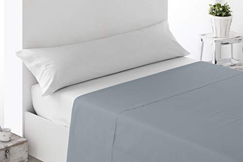 Miracle Home. Top Sheet Soft and Comfortable, 100% Brushed Microfibre, Wrinkle-Free and Anti-Peeling. 260 x 270. 180 cm Bed, Grey