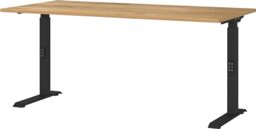 Germania Desk 7911-593, in Navarra oak repro/Black, me. height adjustment, 160 x 91 x 80 cm (WxHxD)