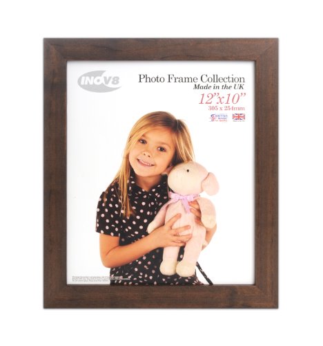 "Inov8 British Made Real Wood Picture/Photo Frame 12x10"" Inch(30x25cm) - Kayla 30mm Dark Oak"