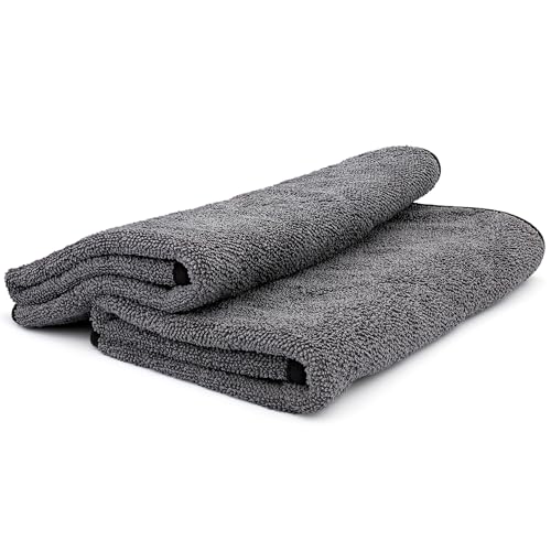 The Rag Company Microfibre Drying Towel Set 70/30 850gsm with Twist Loop - 2 Pack - 50 x 60 cm