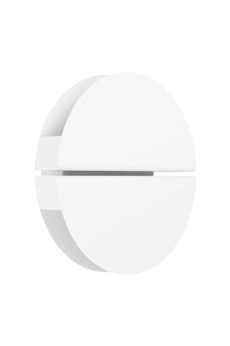 Eglo LED Wall Light Outdoor Vascella, Mounted Lamp with Indirect Lighting, Round Exterior Lamp, Stainless Steel Spot in White, Warm White - Cool IP44, Ø 18 cm