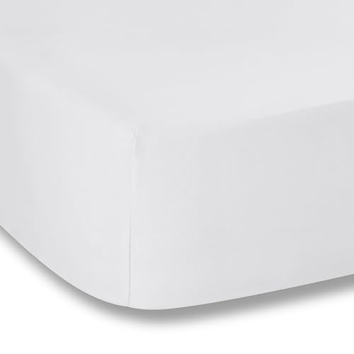 Catherine Lansfield Sateen White Fitted Sheets in Pairs 105x200(2) Pair