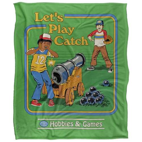 Steven Rhodes Let'S Play Catch Silky Touch Super Soft Throw Blanket 152 X 127 Cm