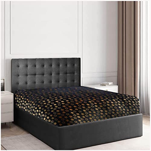 GC GAVENO CAVAILIA Teddy Fleece Duvet Cover, Fluffy, Warm Cozy Ultra Soft Bed Set, Polyester, Charcoal, Single-Fitted Sheet
