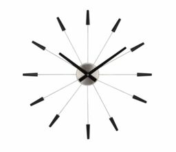 NexTime Plug Inn Wall Clock, Stainless-Steel, Silver, 58 x 4.5 x 58 cm