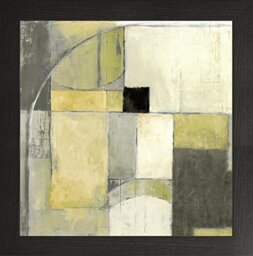Frame Company Watson Range Blues Before Sunrise Yellow and Grey by Mike Schick, Photo Frame - 20 x 20 Inches, Black