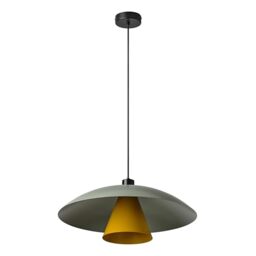 OSRAM Decor Flying Mushroom Pendant Light E27 Green/Yellow 500mm, Hanging lamp, Metal, with Vibrant Colors