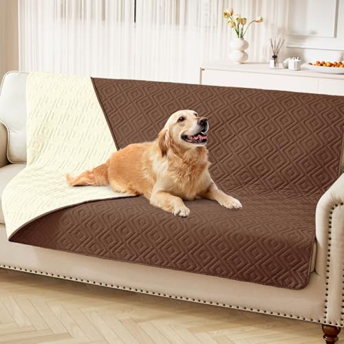 hyha Waterproof Reversible Dog Blanket, Pet Blanket for Sofa Couch - Waterproof Protection, Soft Fabric, Reversible Design, Washable, Sofa Protection from Pet Hair & Messes (52x82 Inch)